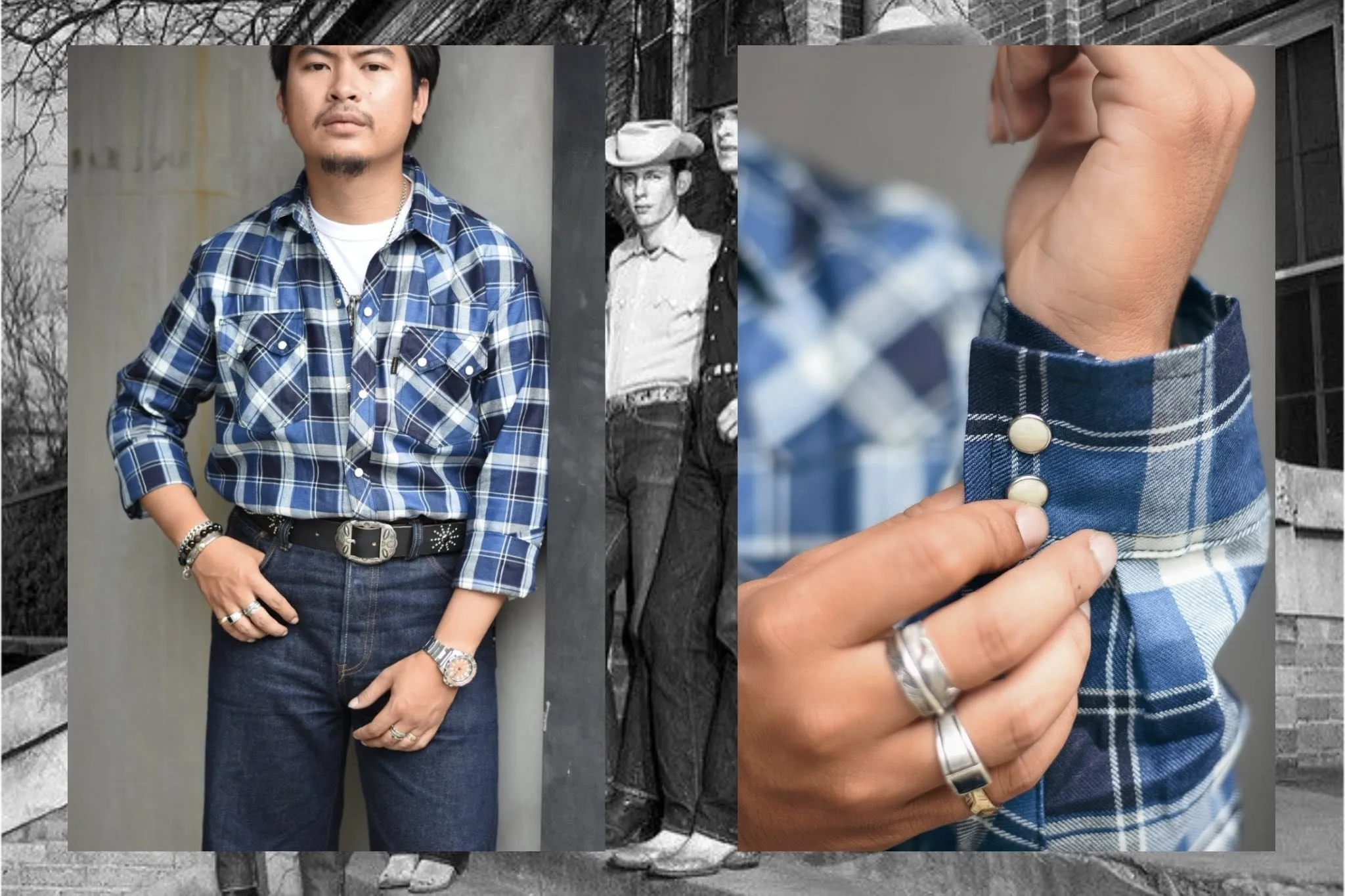 WESTERN PLAID SHIRT three color limited - Image 3