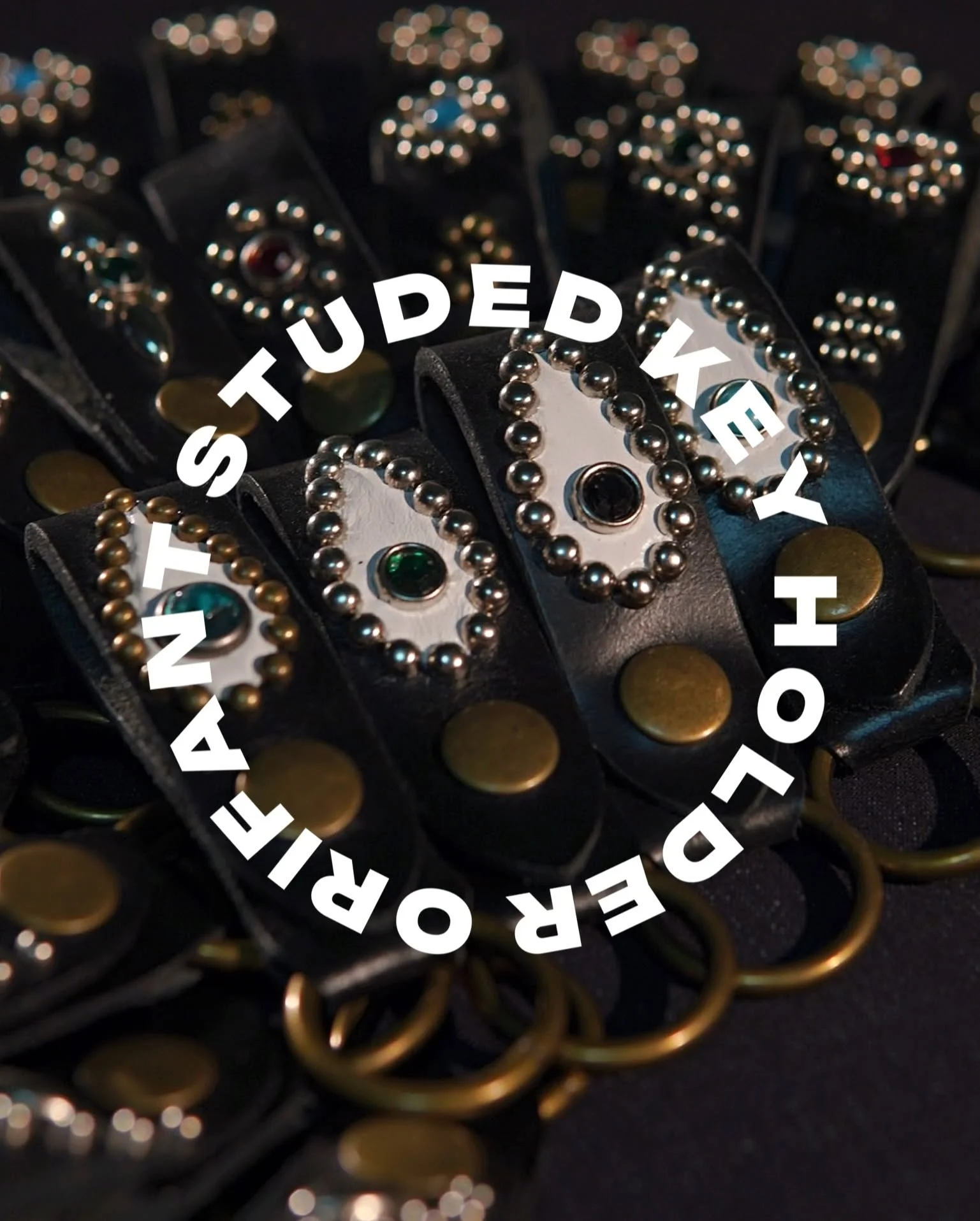 STUDDED KEY HOLDER ORIFANT DENIM (ไม่สามารถเลือกแบบได้) - Image 4